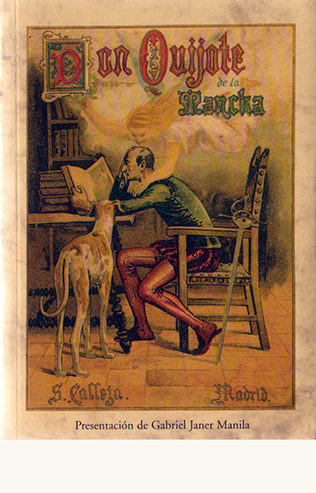 portada de Don Quijote de la Mancha, M. de Cervantes