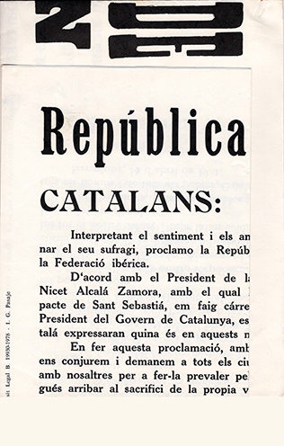 portada de República catalana. Poble de Catalunya